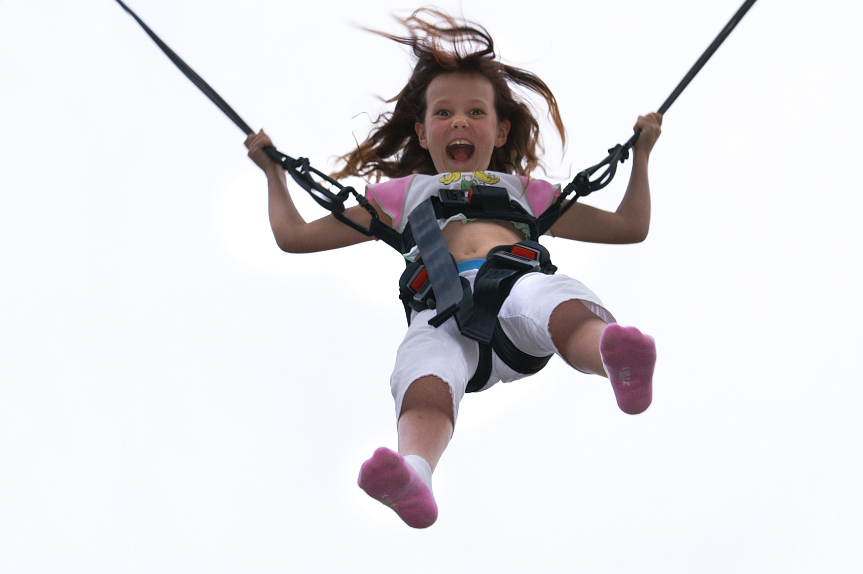 Girl on Bungee Trampoline